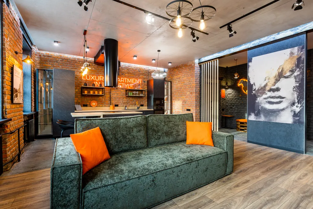 Luxury apartment in loft style