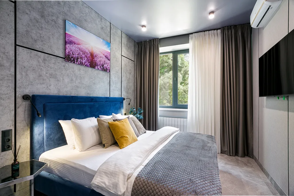 Лимонный апартамент с видом на лес