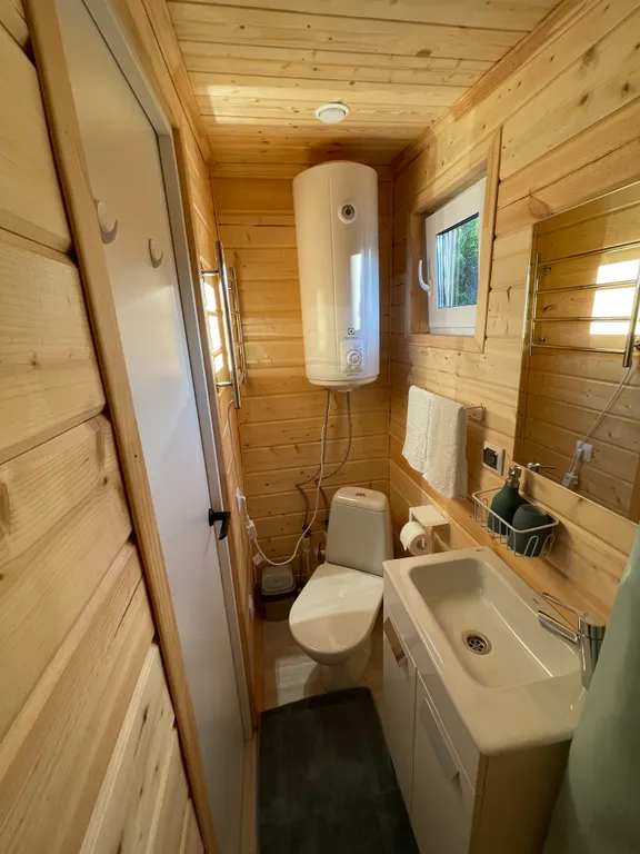 Дом с баней у леса