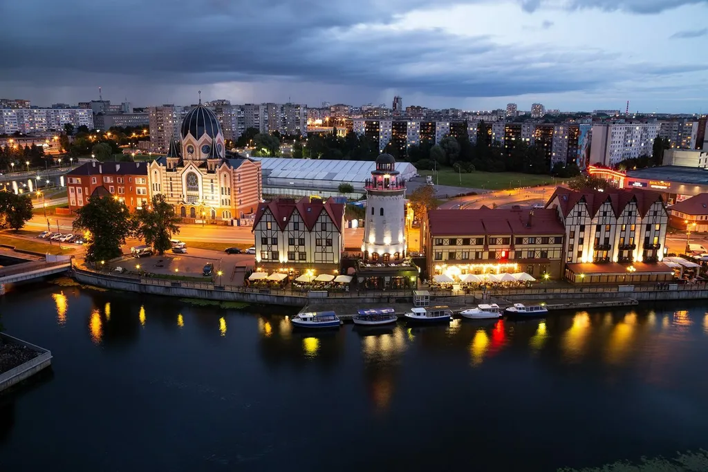 Квартира Квартира Апарты Люкс с террасой, камином, видом на реку в центре Рыбной деревни — Калининград