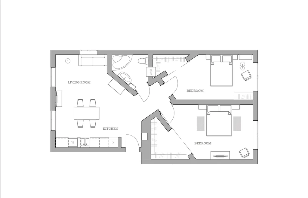 Квартира Квартира Просторная трешка на Бронной — Москва