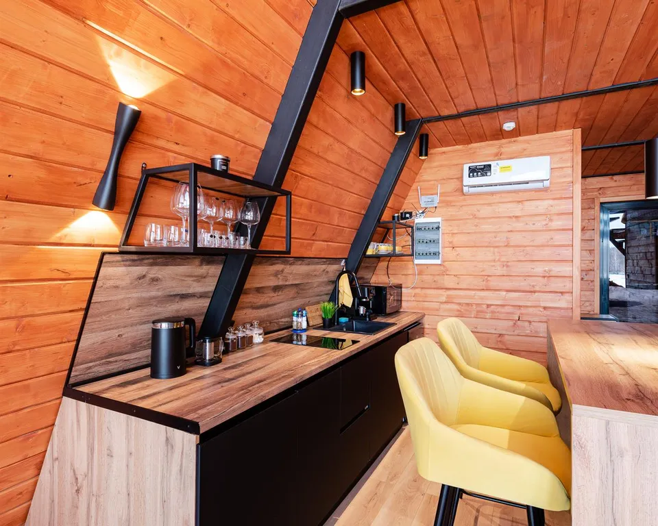 Треугольный дом А-фрейм рица