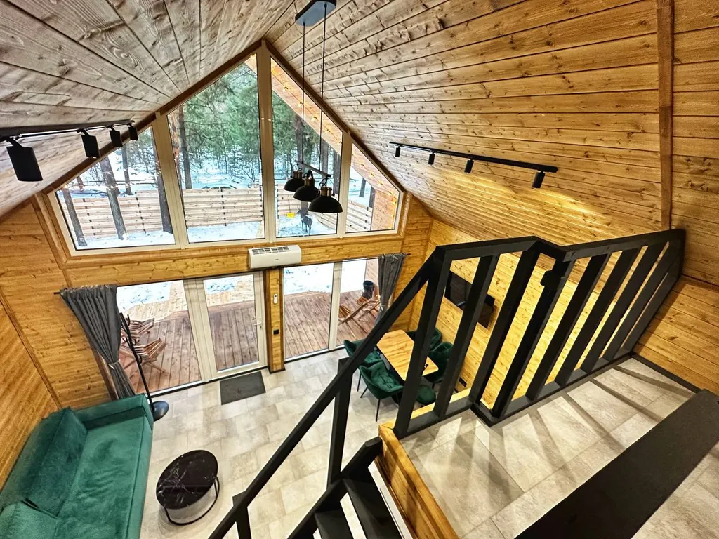 Барн-хаус 1 с чаном и сауной в сосновом лесу