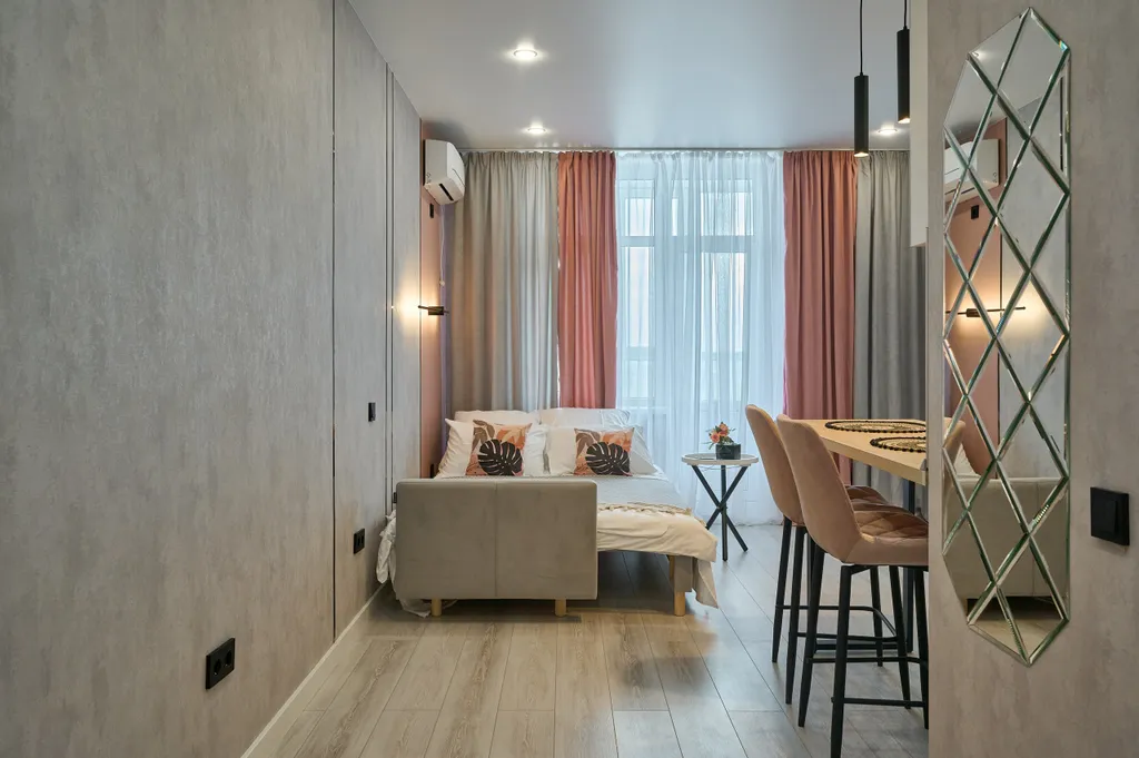 Студия для двух гостей с балконом