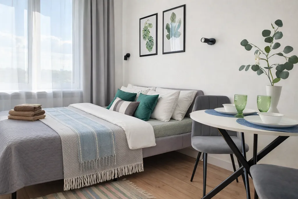 LanaRoom Новая студия с широкой кроватью