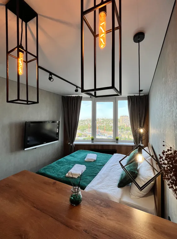 Студия на 24 этаже с видом на Дон