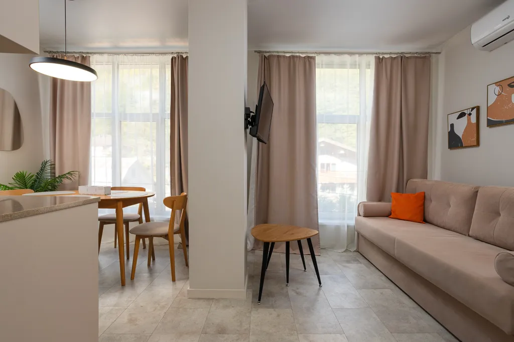 1-комнатная квартира с видом на горы