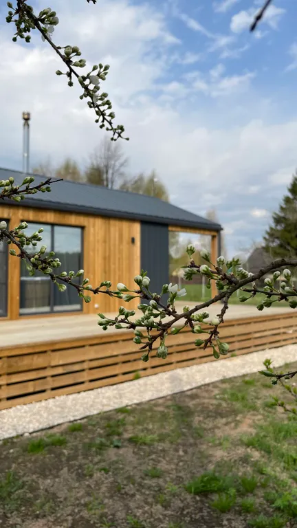 Дом с камином и баней Две яблони