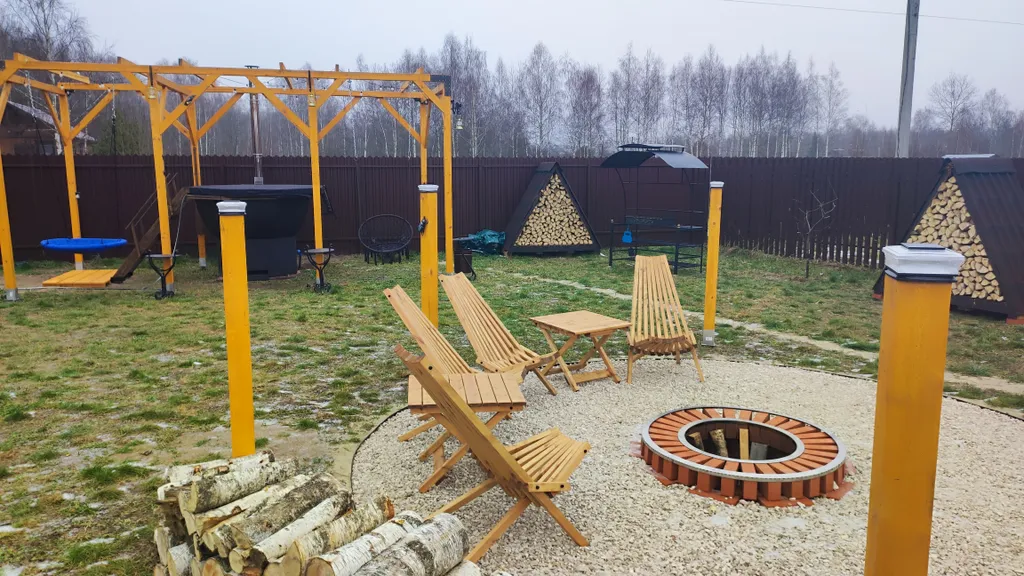 Дом А-фрейм с банным чаном