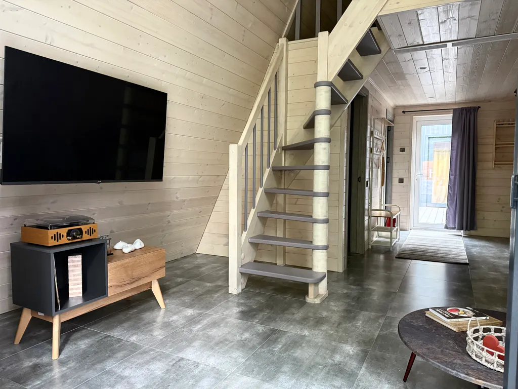 Уютный А-фрейм Ручей с баней и чаном