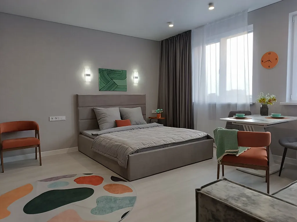 Квартира Просторная студия с 4-х местным размещением с видом на город — аренда посуточно в Батайск