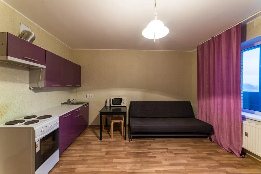 Комфортабельная квартира-студия в первом доме от метро Девяткино