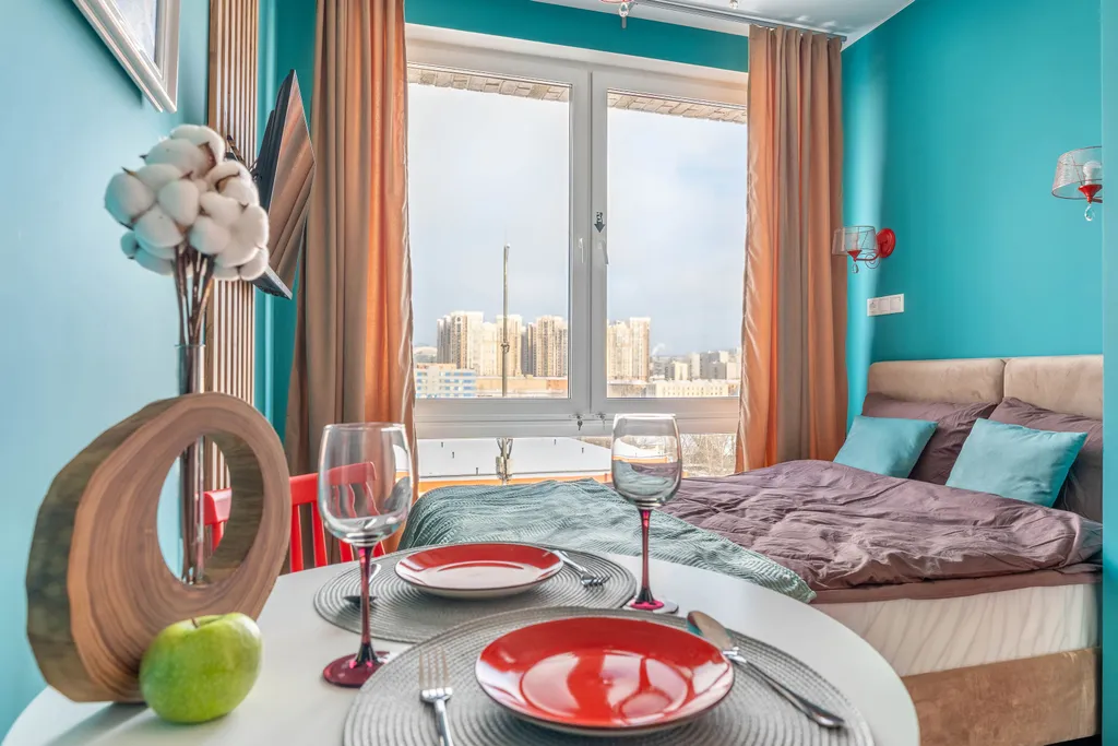 Квартира Яркие апартаменты в ЖК Мята рядом с Москва-Сити — Москва