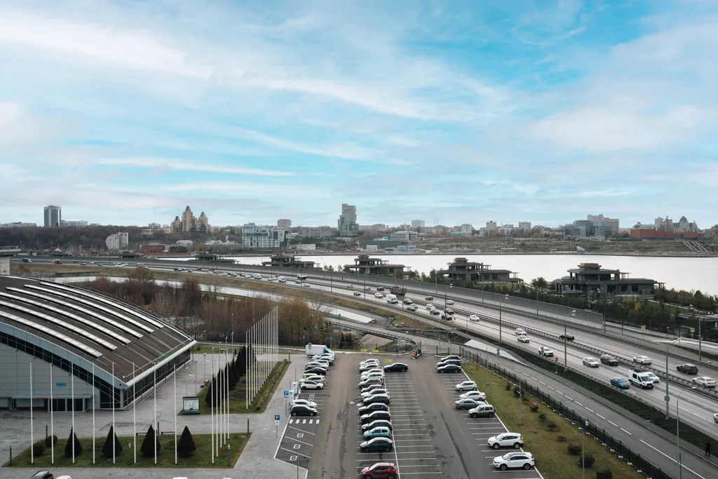 Апартаменты с видом на Кремль у аквапарка с парковкой