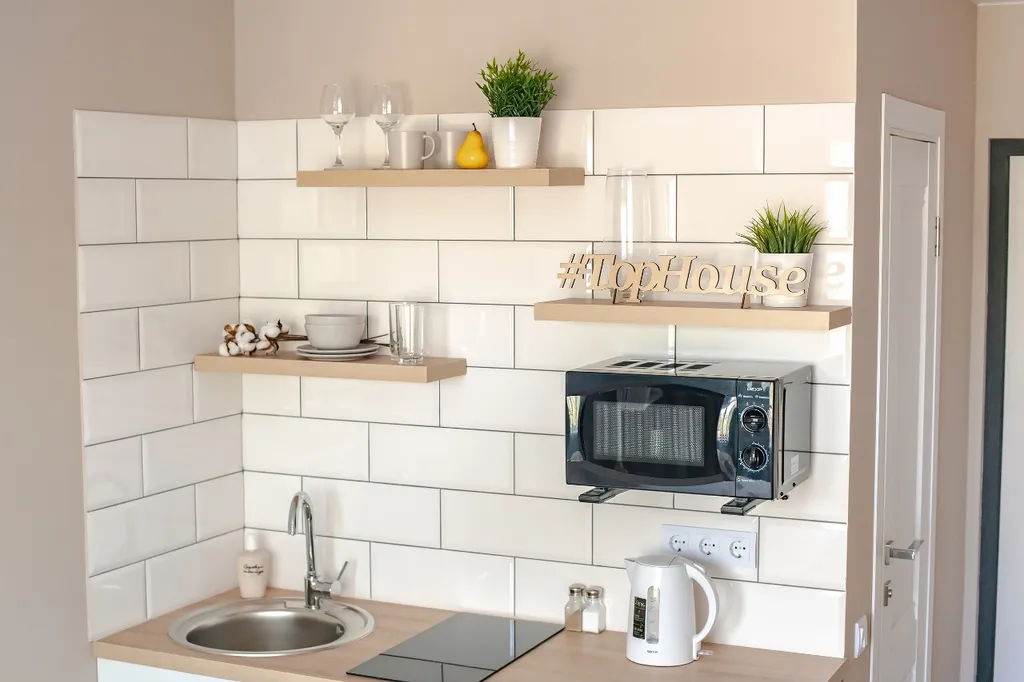 Стильная студия на первом этаже с видом на бухту Золотой рог