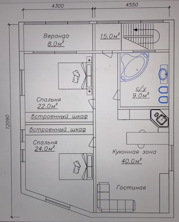 Уютная квартира с парковкой в центре города