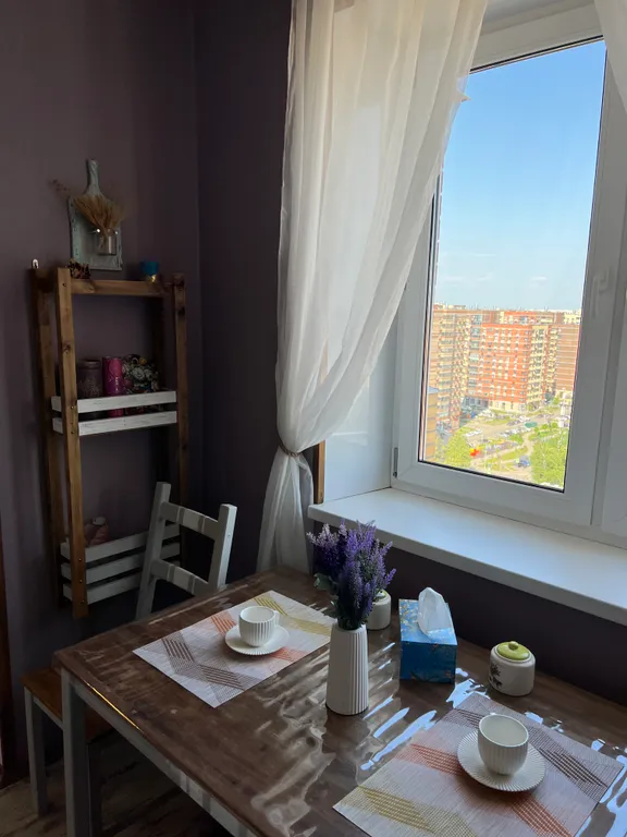 Уютная видовая 2-комнатная квартира