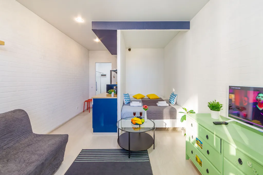 Апартаменты с видом на город рядом с метро