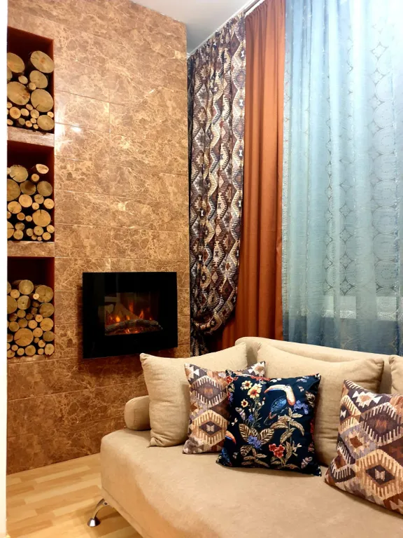 Lux-Apartments с 2 спальнями и камином