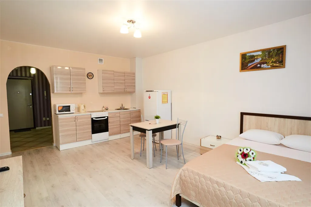 Уютная квартира-студия в светлых тонах