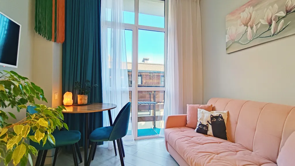 Квартира Дизайнерский апартамент со спальней и балконом — аренда посуточно в Красная Поляна