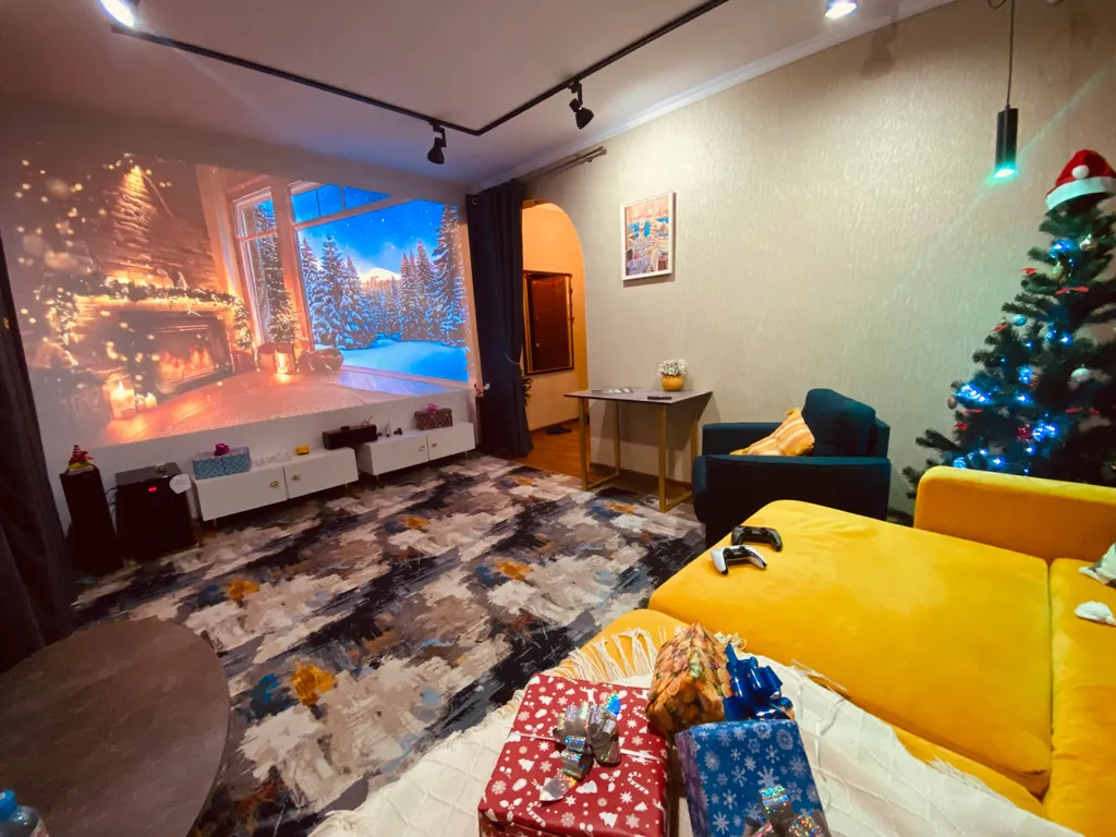 Апартаменты с Проектором 4 метра, PS5, панорамный вид на город