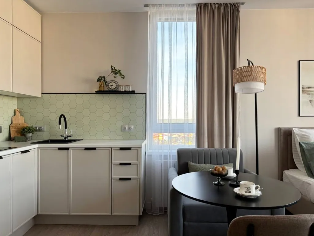 Квартира Квартира Студия Олива Люкс — Новоивановское