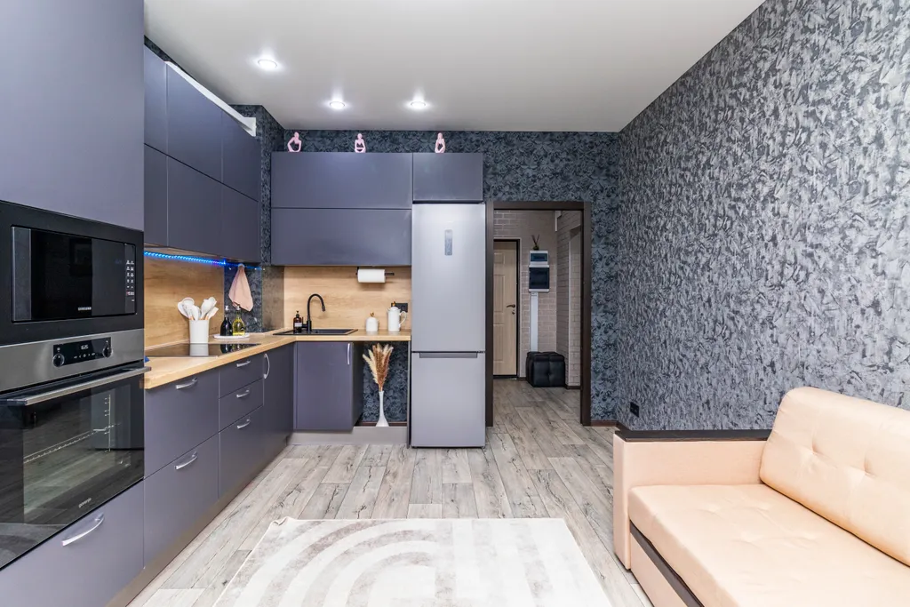 Просторная однокомнатная квартира с кухней гостиной