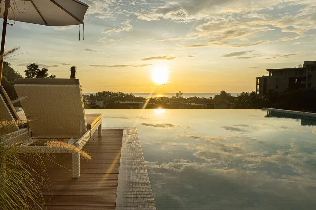 1-к квартира с бассейном у пляжа Карон A4