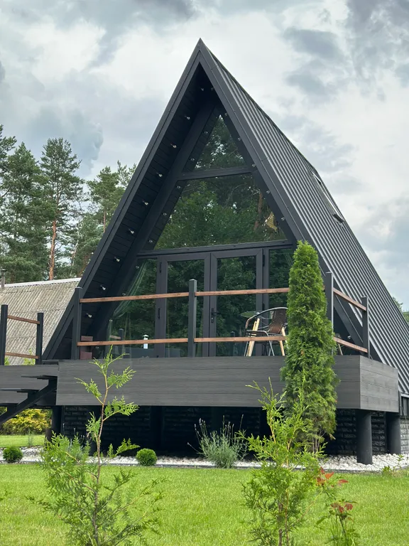 Глэмпинг 36m2 — чан, кухня, панорамные окна