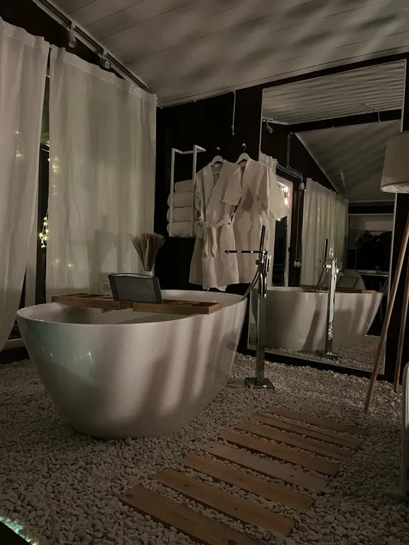 Dobrilovo Village уютный домик с видовой ванной, банным чаном и фурако