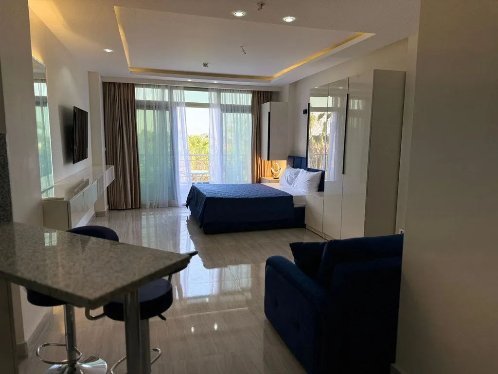 Уютная студия c аквапарком, морем, бассейном и всеми удобствами