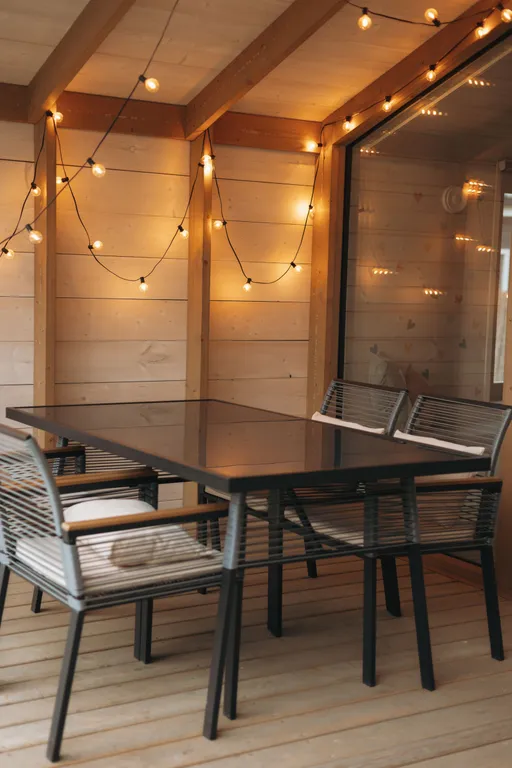 Дом с баней бочкой у воды и леса Green house