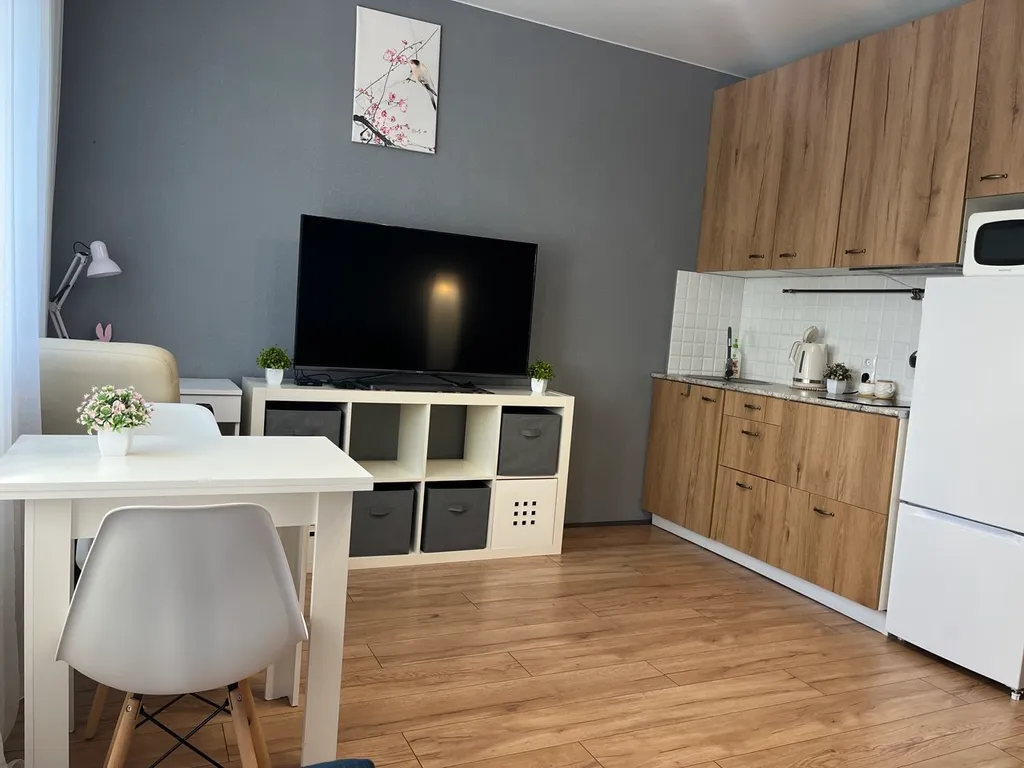 Милая студия в новом доме рядом с озером и набережной