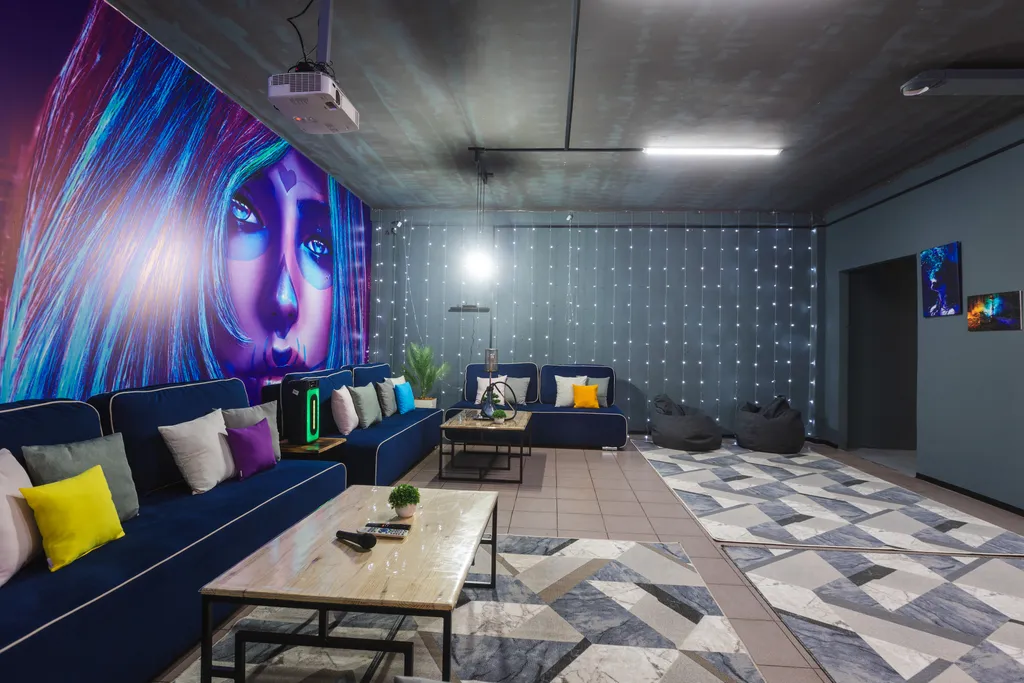 Квартира в стиле Лофт с караоке для дня рождения