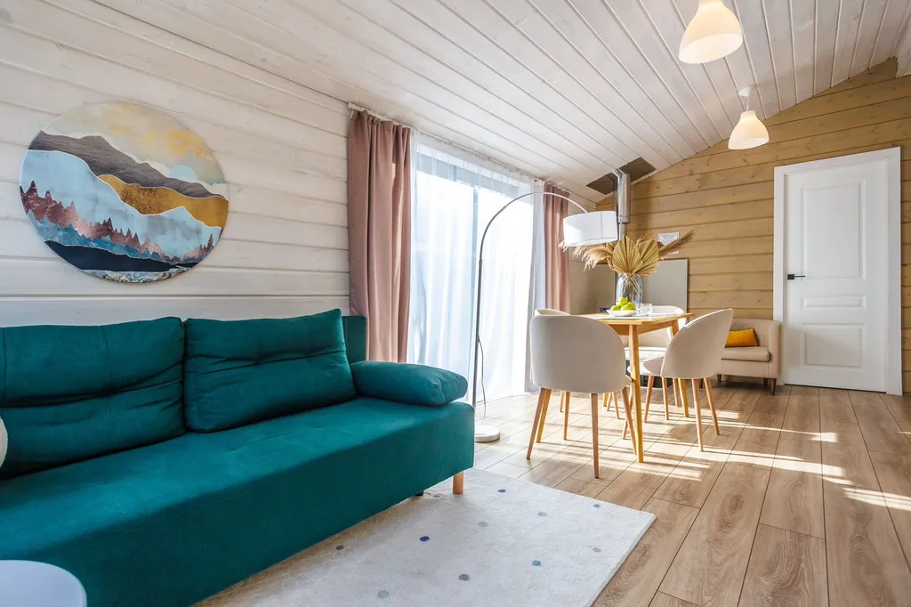 Дом Мая у озера с баней на дровах