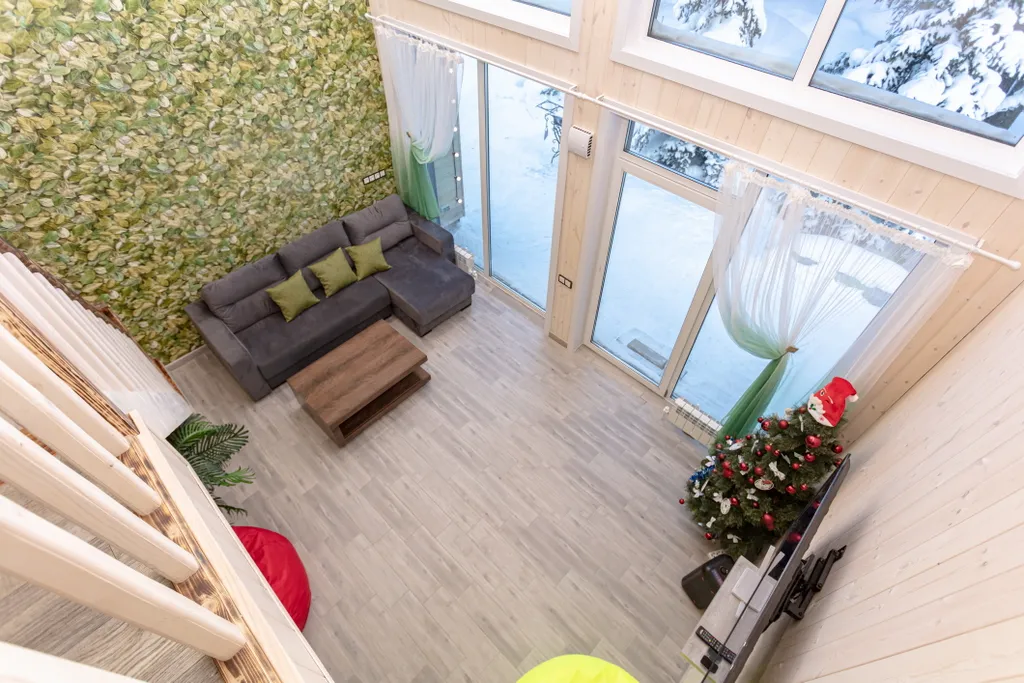 Барнхаус с панорамным видом на лес