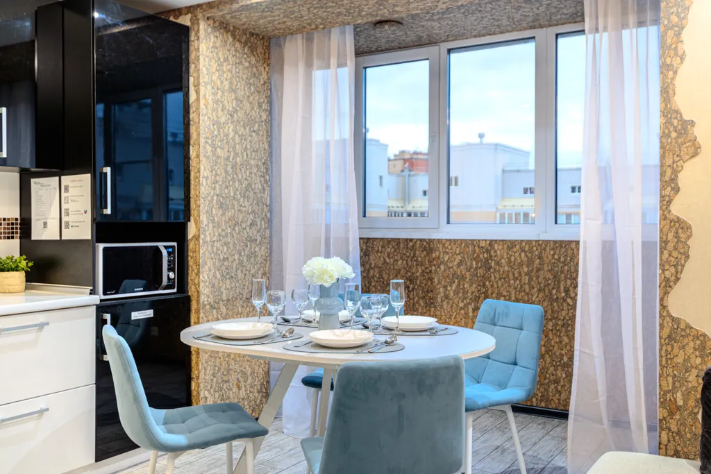 В тихом районе с удобной кроватью, гостиничный сервис, бесконтактно