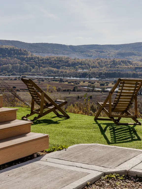 Дом Барн премиум класса с уникальным видом на горы и реку Сок