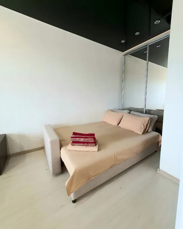 Уютная светлая квартира рядом в центре города с большой кроватью