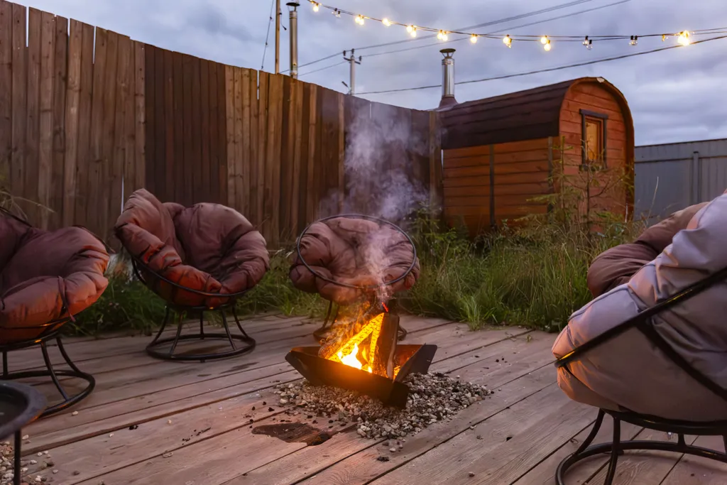 Дом с баней и чаном на дровах