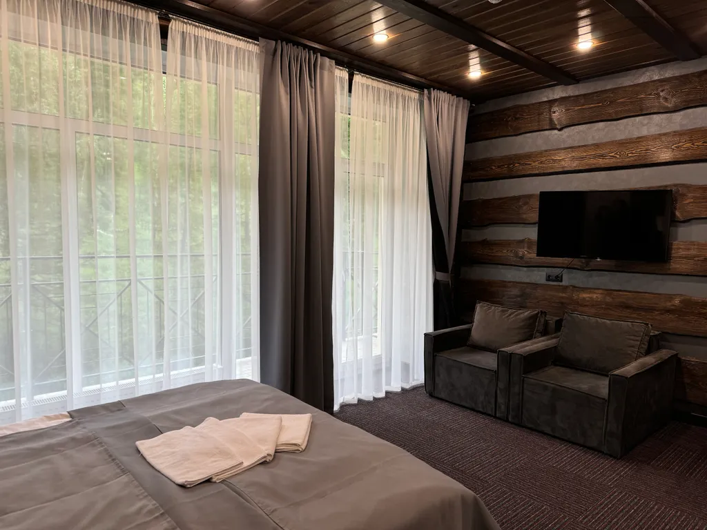 Большая студия с видом на лес