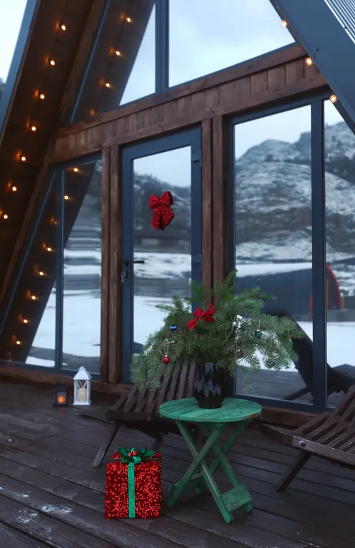 Гостевой дом A-frame с видом на горы