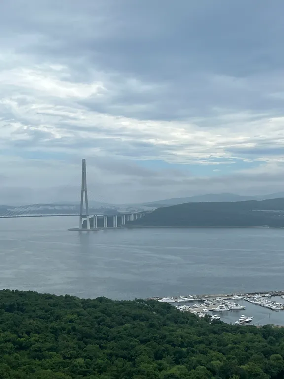 Апартамент с дизайнерским ремонтом с роскошным видом на Русский мост