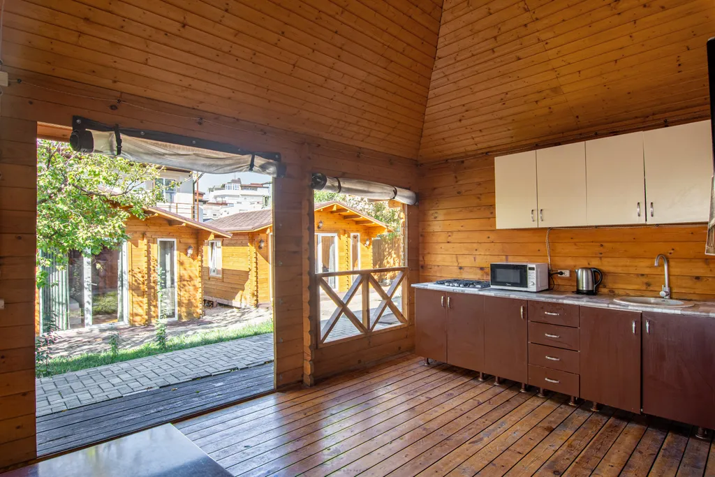 Современный деревянный дом из бруса