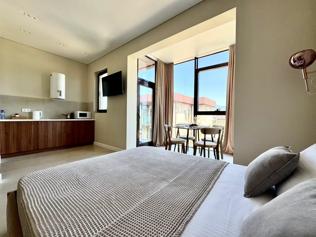 Квартира Квартира Делюкс с балконом и видом на горы и реку — Лазаревское