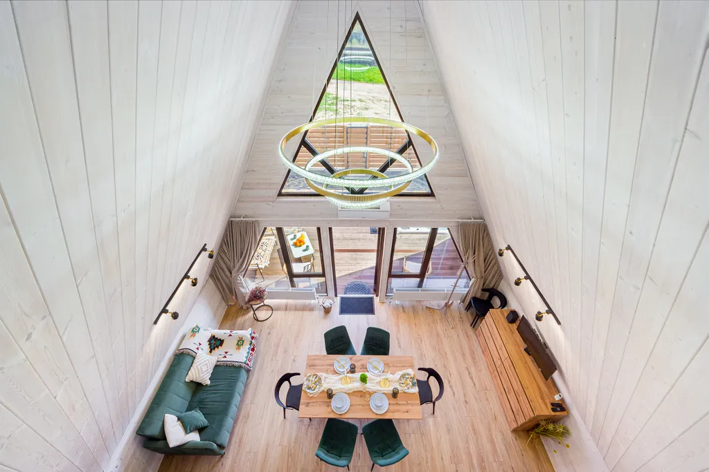 Aframe_kmv дом с джакузи желаемой температуры