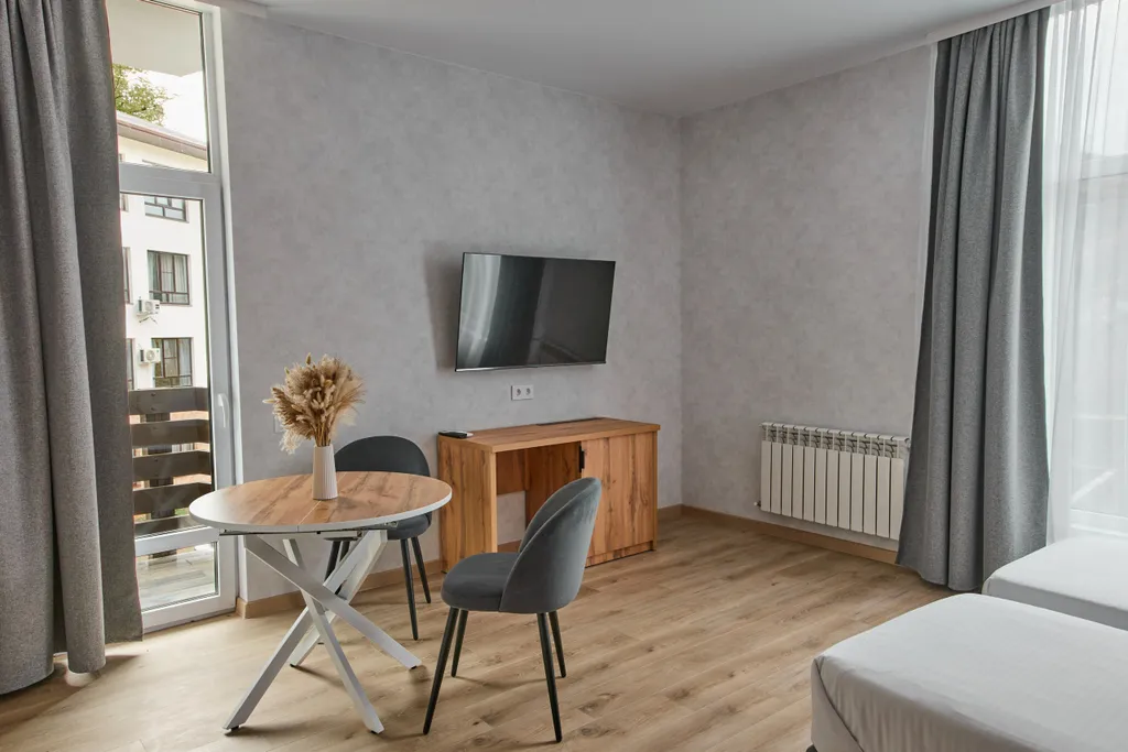 Квартира Квартира Панорамный двухместный апартамент улучшенный комфорт с кухней и балкон — Эсто-Садок