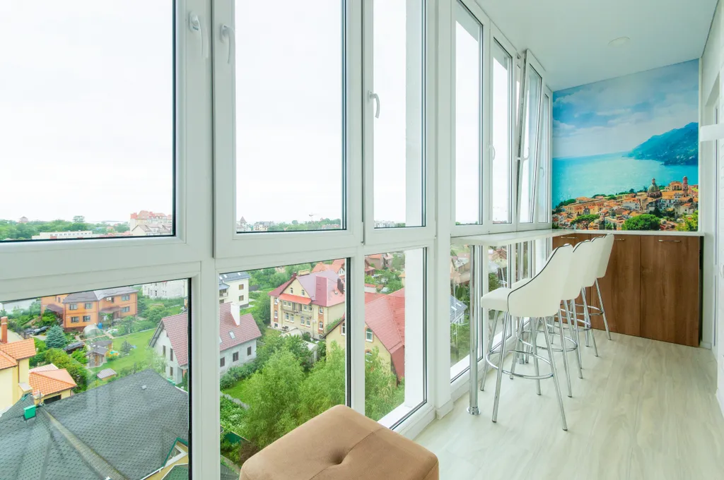 Большая квартира с видом на море и закаты с дизайнерским ремонтом