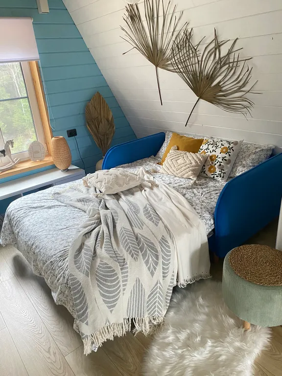 Большой уединенный A-frame в лесу с горячей купелью Фурако